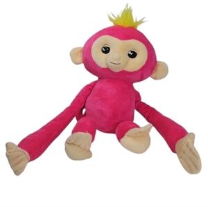 2018 WowWee Fingerlings Bella Hugs Interactive Pink Plush Monkey 16”